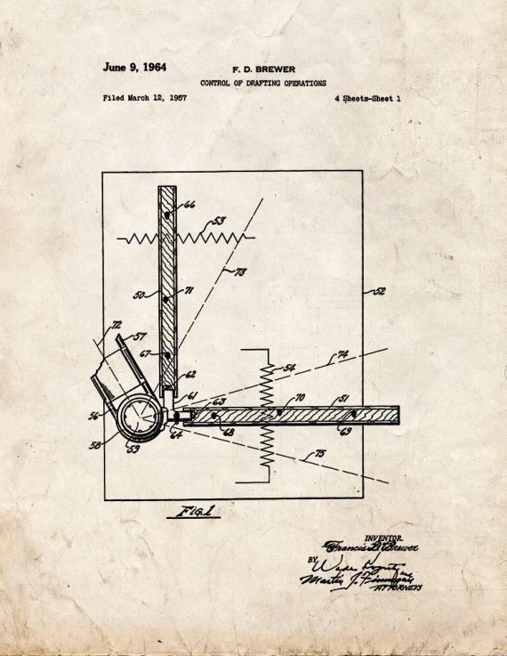 Control Of Drafting Operations Patent Print