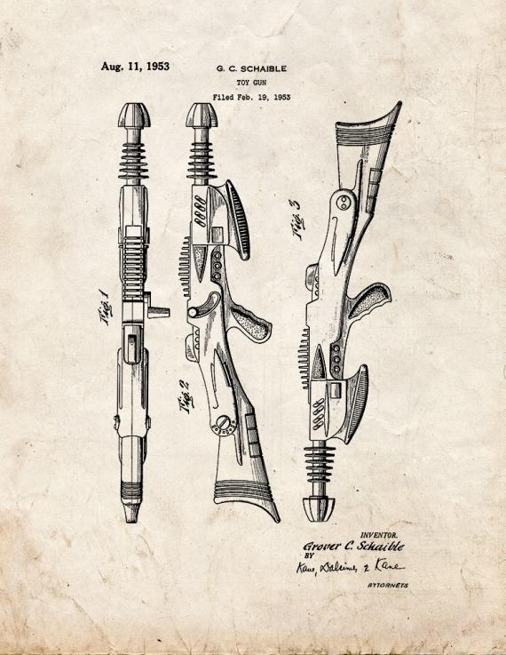 Toy Gun Patent Print