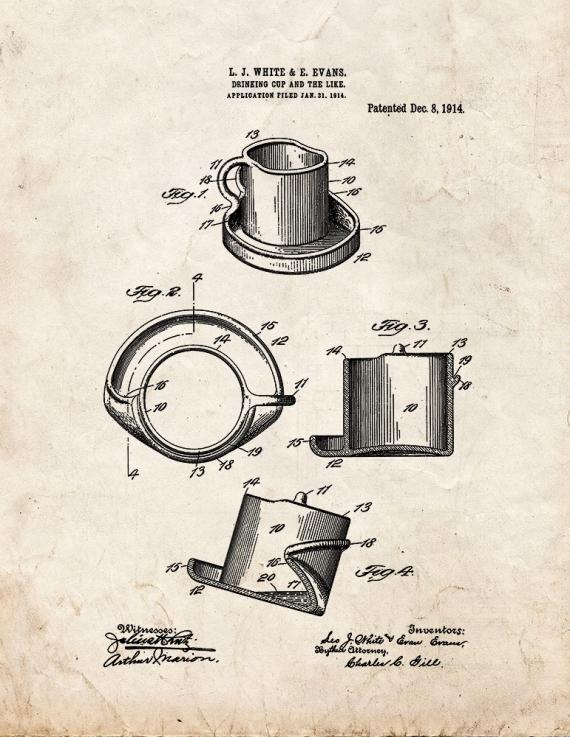 Drinking Cup Patent Print