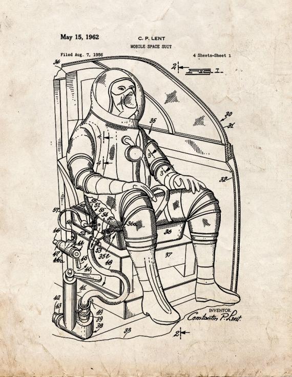 Mobile Space Suit Patent Print