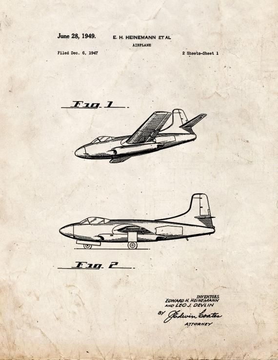 Airplane Patent Print