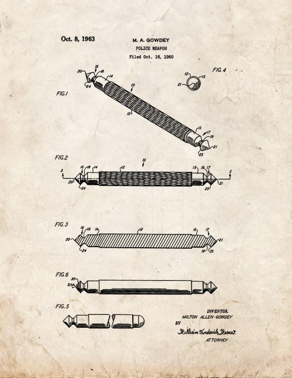 Police Weapon Patent Print
