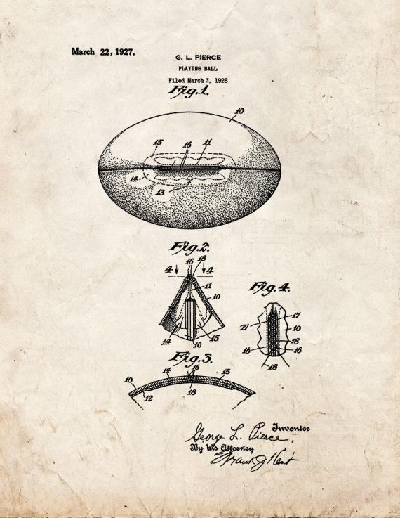 Football Patent Print