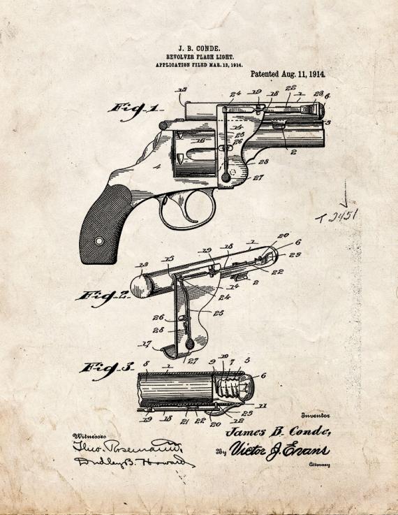 Revolver Flashlight Patent Print