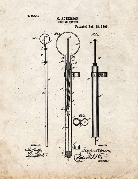 Fishing Device Patent Print