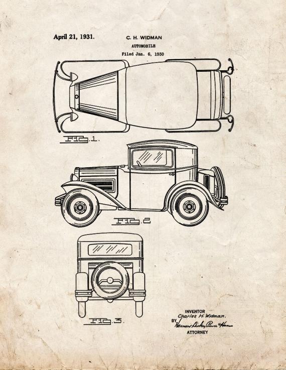 Automobile Patent Print