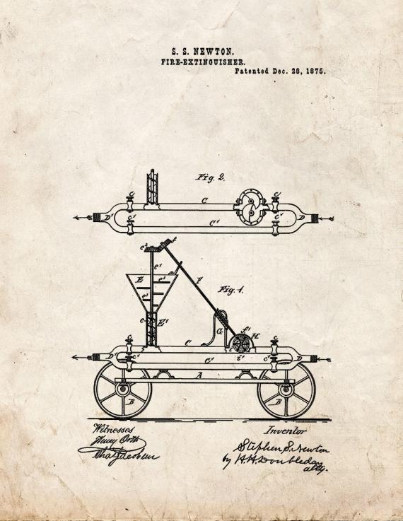 Fire Extinguisher Patent Print