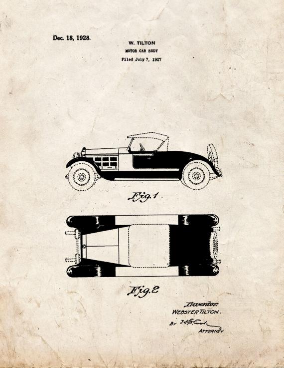 Motor-car Body Patent Print