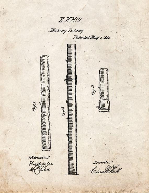 Steam, Water Or Other Pipes Patent Print