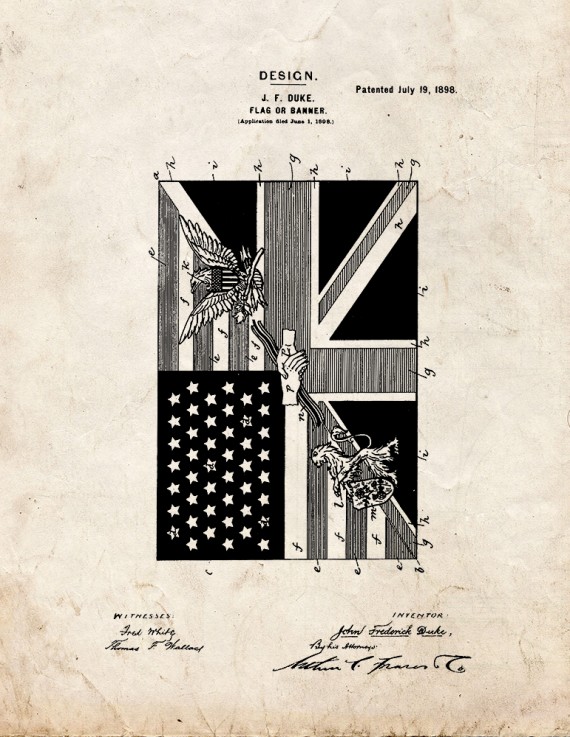 Flag Or Banner Patent Print