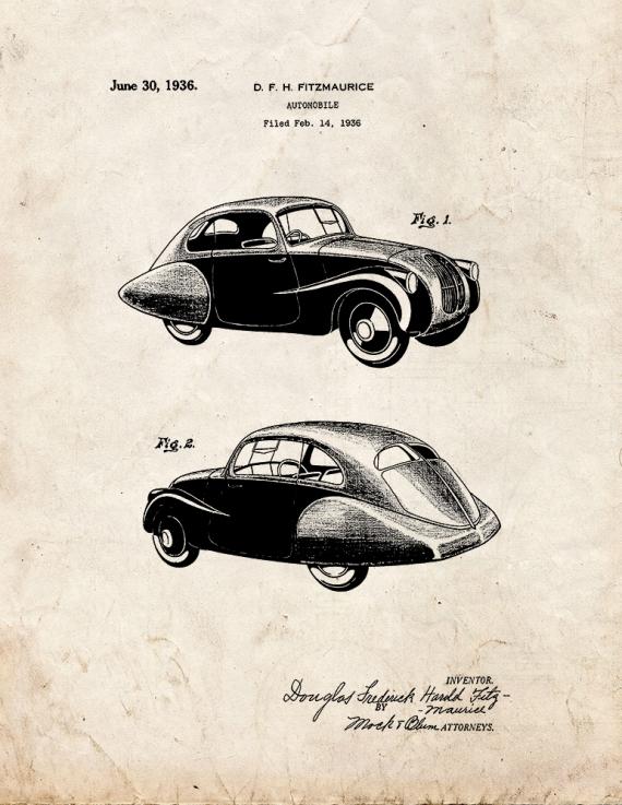 Automobile Patent Print