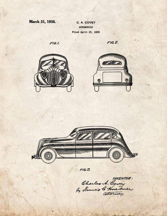 Automobile Patent Print