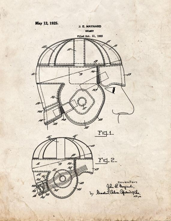 Helmet Patent Print