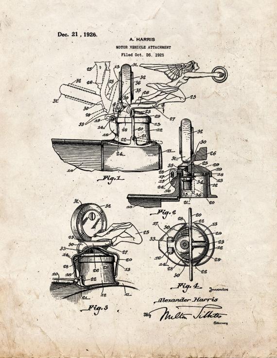 Motor Vehicle Attachment Patent Print
