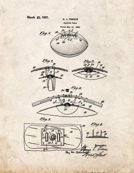 Football Patent Print