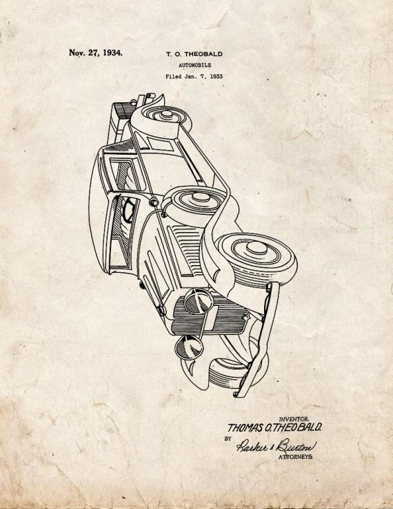 Automobile Patent Print