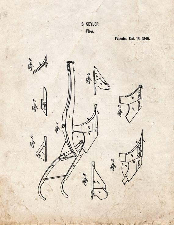 Plow Patent Print