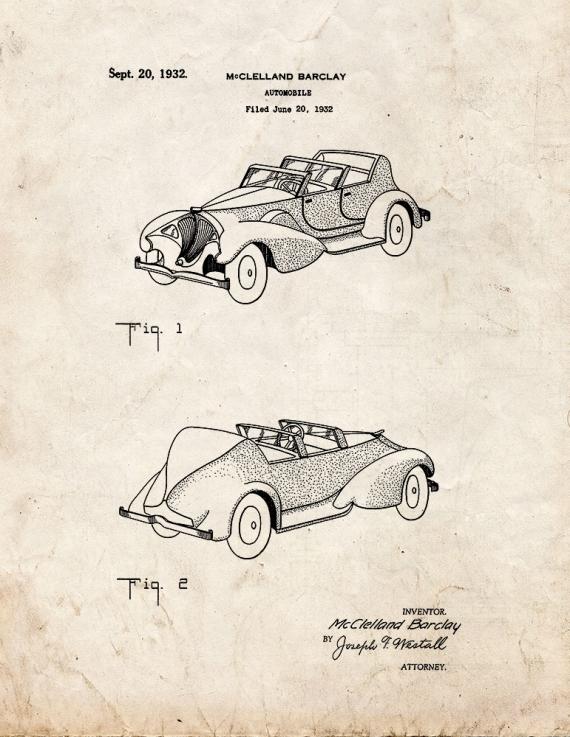 Automobile Patent Print