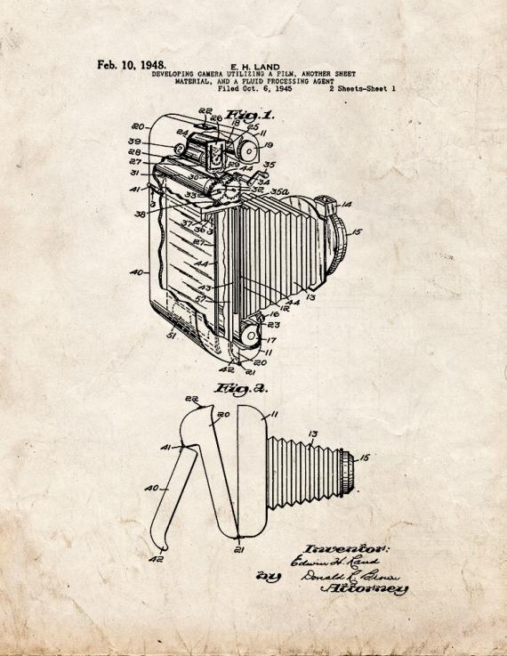 Camera Patent Print