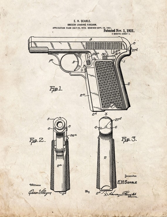 Breech-loading Firearm Patent Print