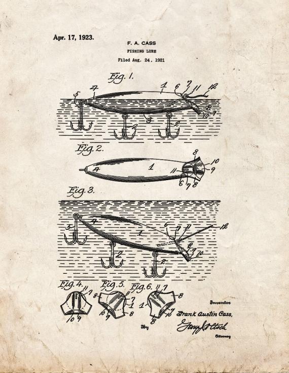 Fishing Lure Patent Print