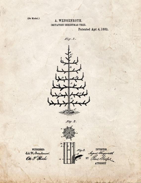 Imitation Christmas-Tree Patent Print