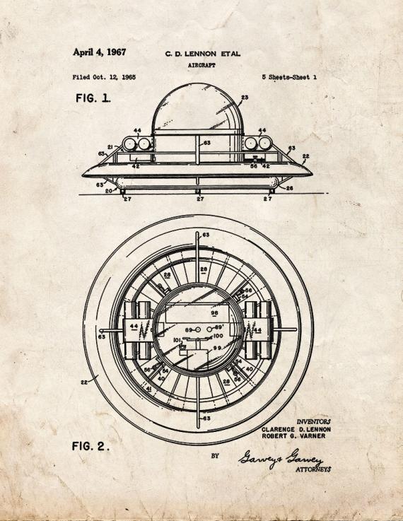 Aircraft Patent Print