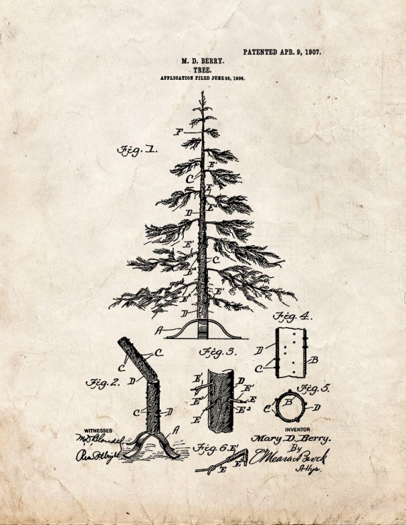 Christmas Tree Patent Print