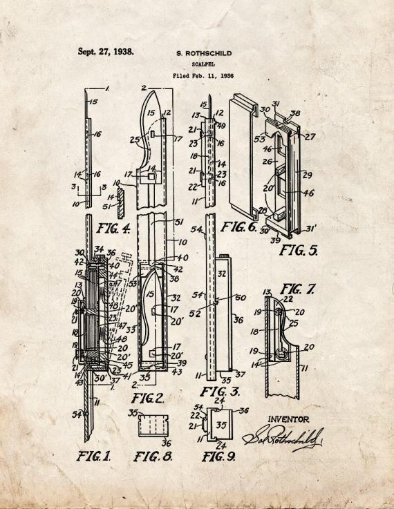 Scalpel Patent Print