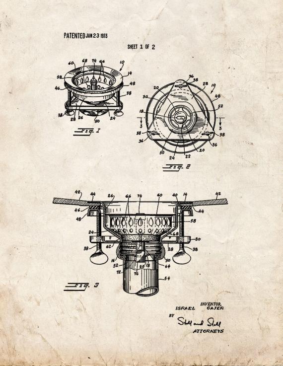 Basket Sink Strainer Patent Print
