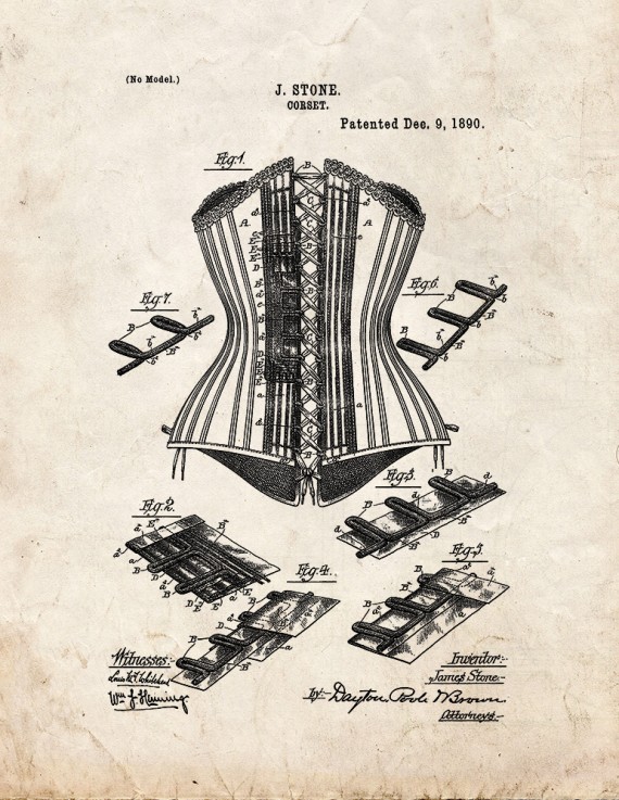 Corset Patent Print