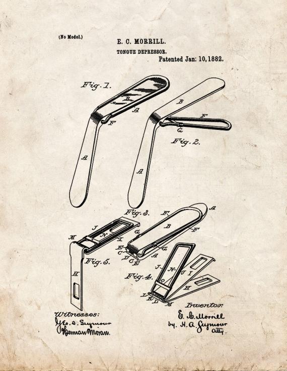 Tongue Depressor Patent Print