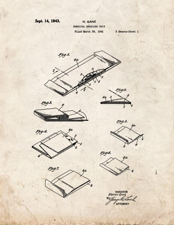 Surgical Dressing Unit Patent Print