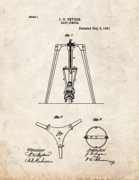 Baby Jumper Patent Print