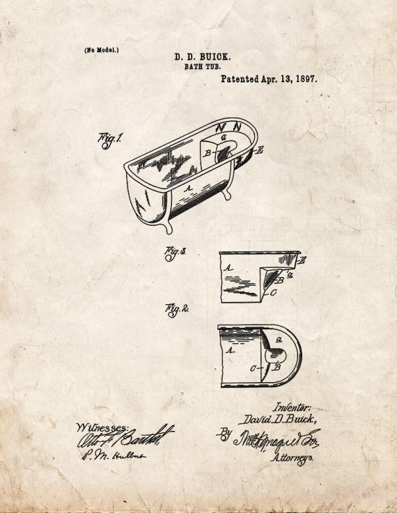 Bathtub Patent Print