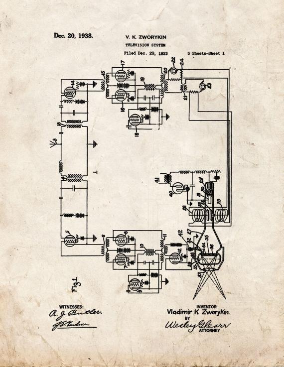 Television System Patent Print