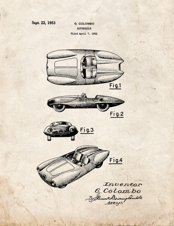 Automobile Patent Print