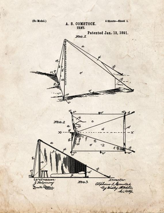Tent Patent Print