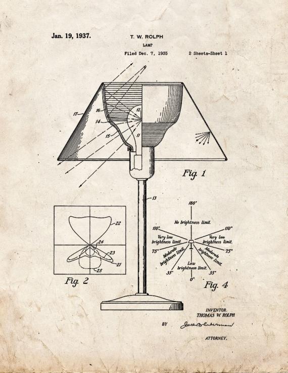 Lamp Patent Print