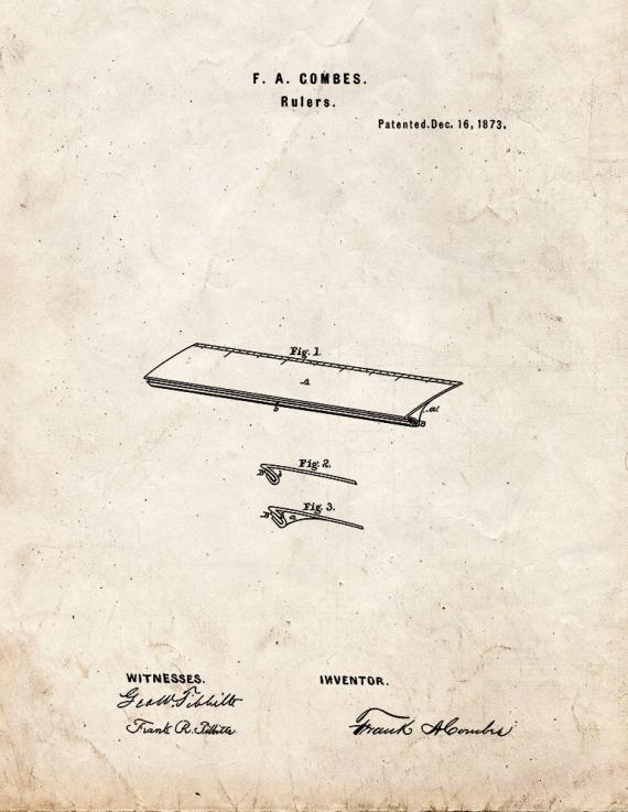 Ruler Patent Print