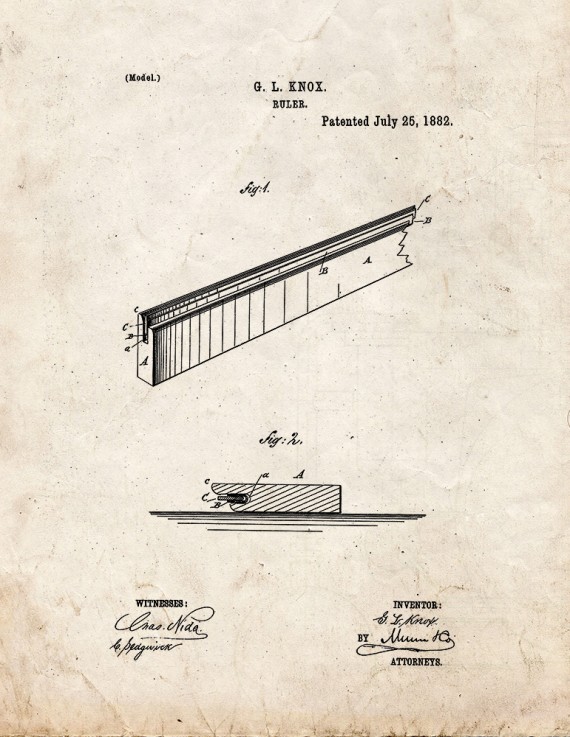 Ruler Patent Print