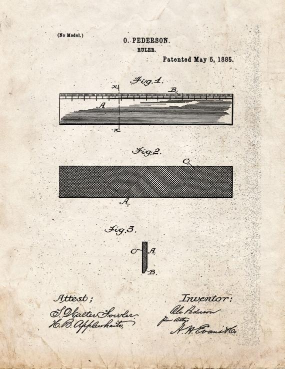 Ruler Patent Print