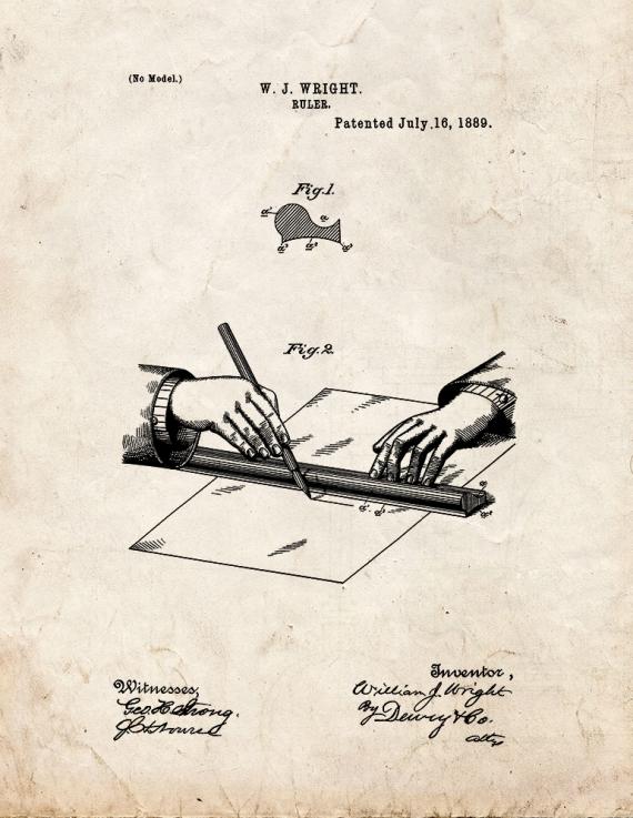 Ruler Patent Print