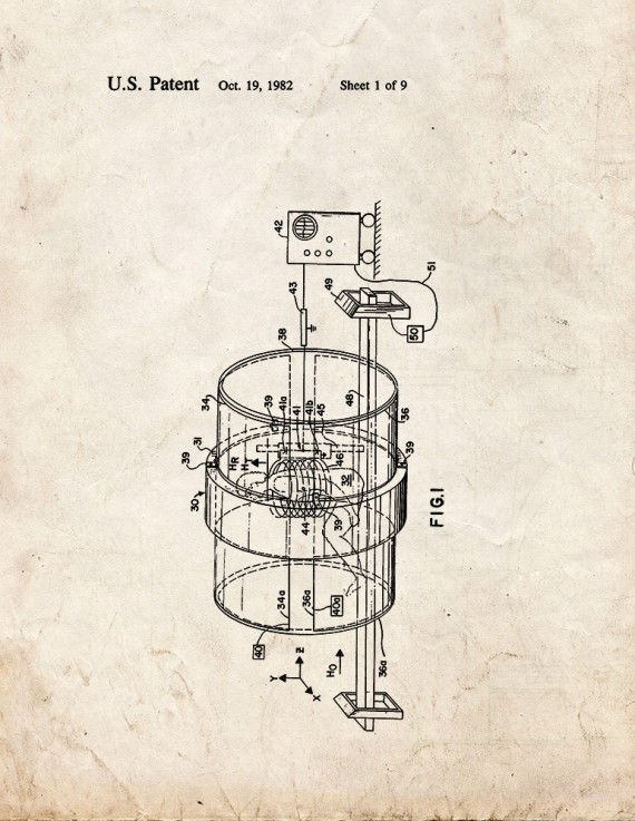 MRI Machine Patent Print