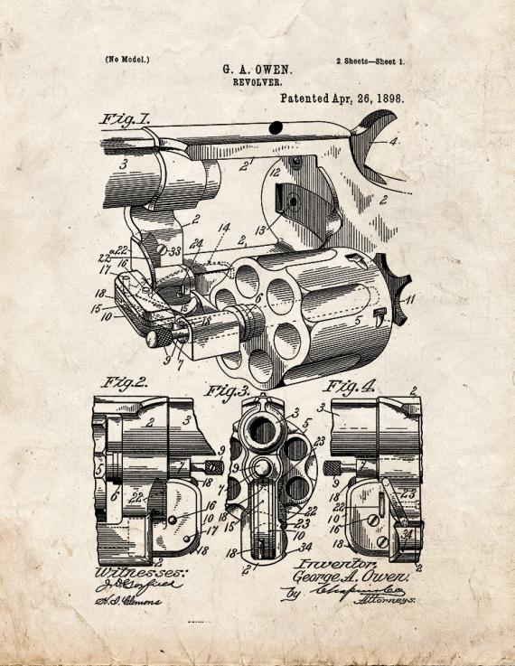 Revolver Patent Print