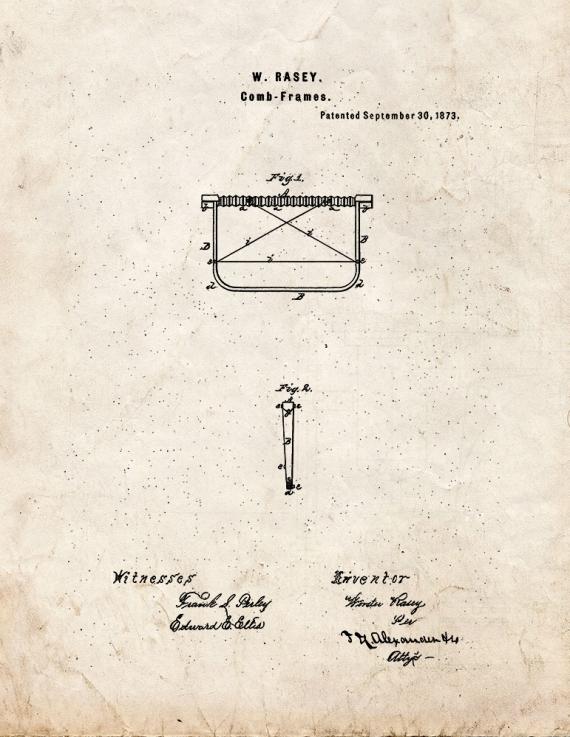 Comb-Frames Patent Print