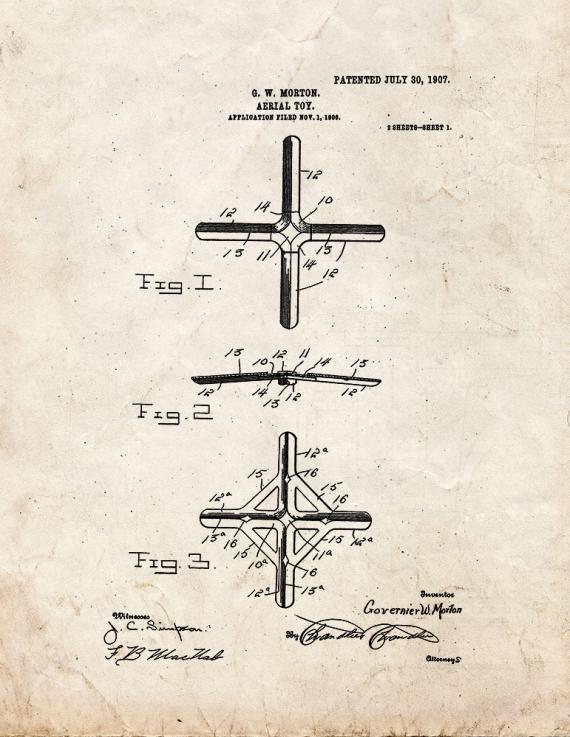 Aerial Toy Patent Print