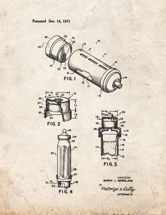 Baby Bottle and Music Box Unit Patent Print