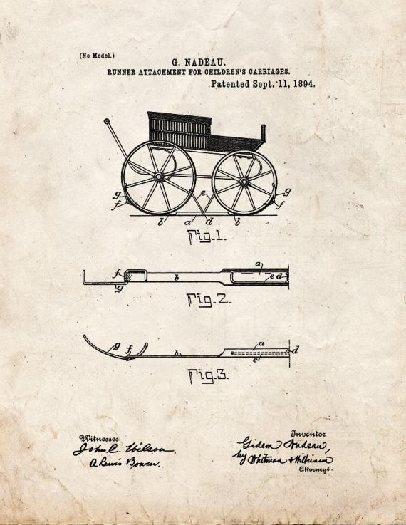 Baby Carriage Patent Print