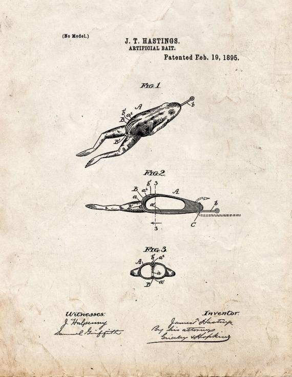 Artificial Bait Patent Print